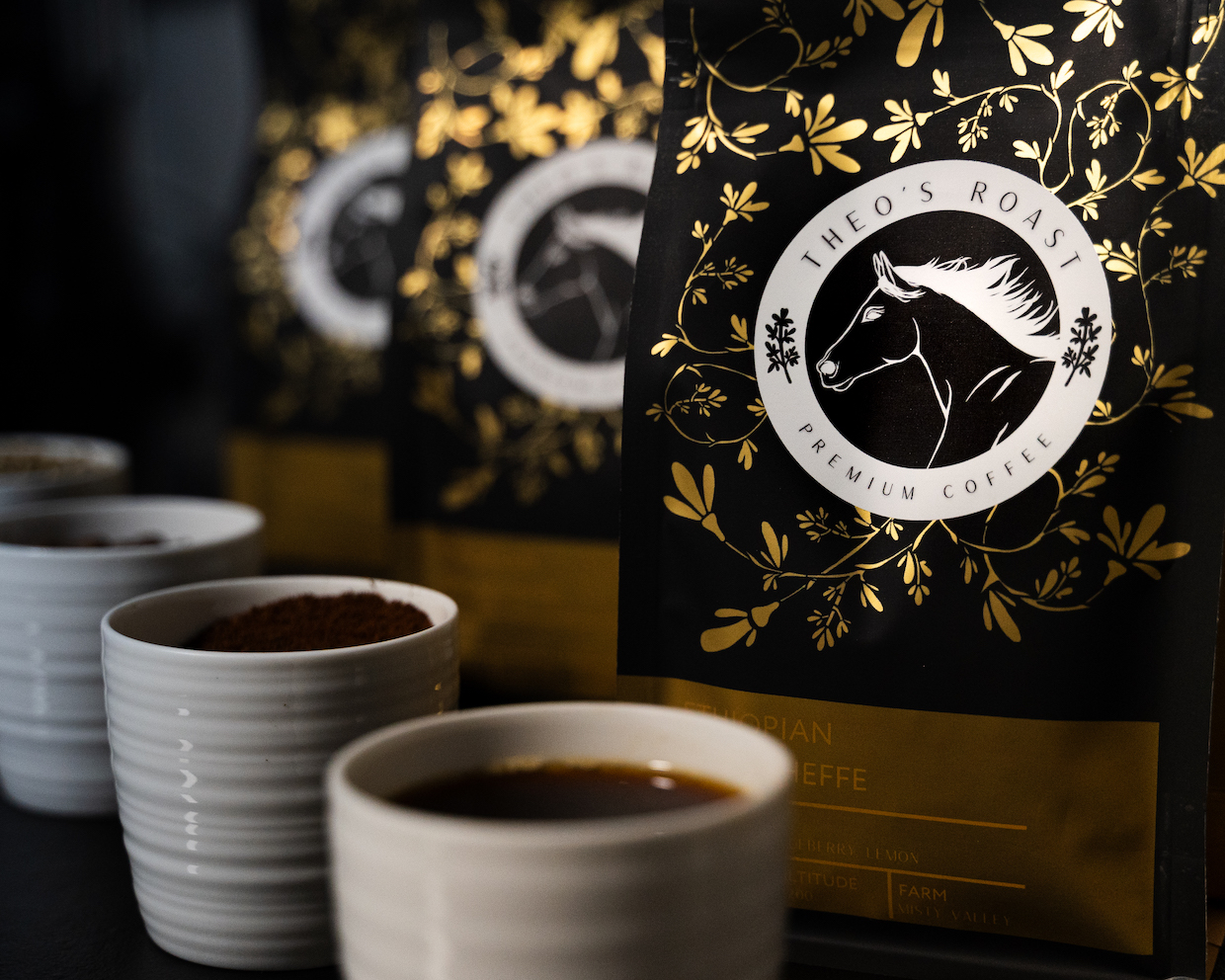 Theos roast coffee bag